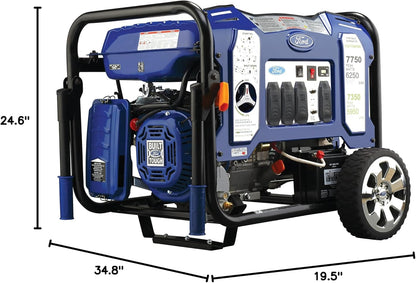 Ford 7750W Dual Fuel Inverter Generator with Electric Start – 120V/240V Portable Power Generator