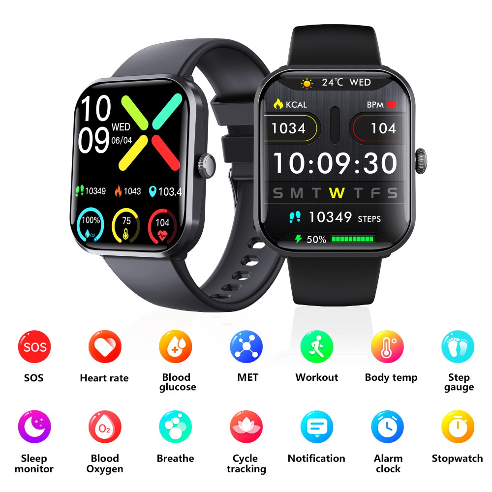 Wautton Pulse-Pro ECG Biometric Smartwatch SOS Emergency Alarm Call