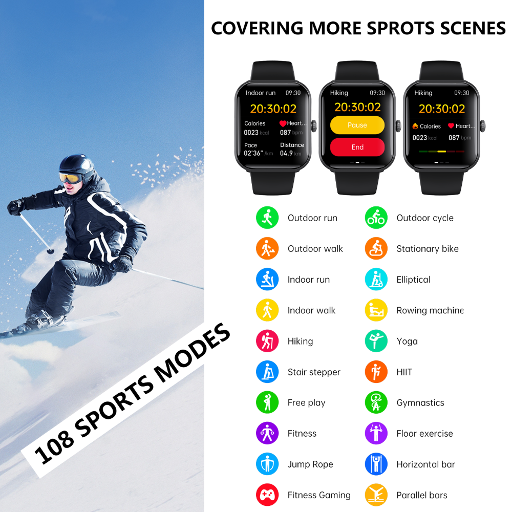 Wautton Pulse-Pro ECG Biometric Smartwatch SOS Emergency Alarm Call