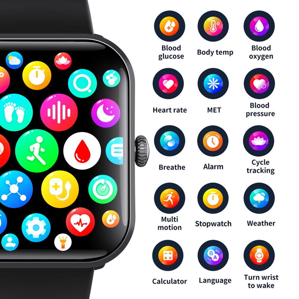 Wautton Pulse-Pro ECG Biometric Smartwatch SOS Emergency Alarm Call