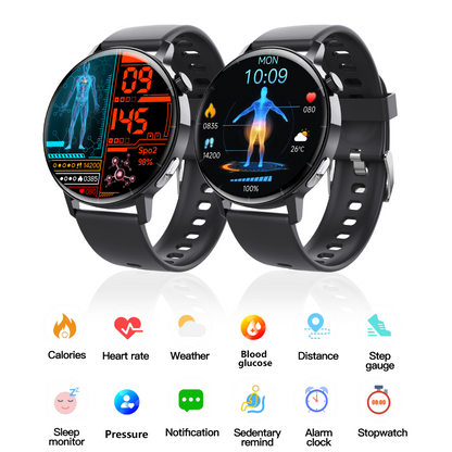 ECG monitor Smart Watch Non Invasive Smart Watch with Blood Component Analysis