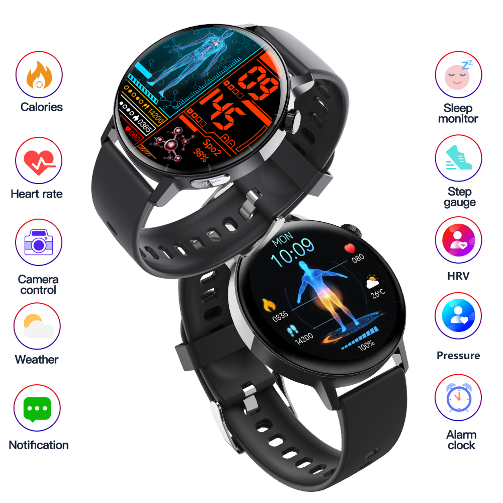 ECG monitor Smart Watch Non Invasive Smart Watch with Blood Component Analysis